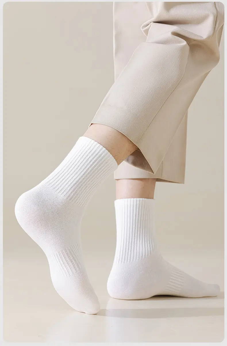 Xinjiang Cotton Pure Cotton Socks for Men, Summer Mid-Calf Sports Socks, Sweat-Absorbent and Odor-Resistant Short Socks, Wholesale from Zhuji Sock Industry — feature 8