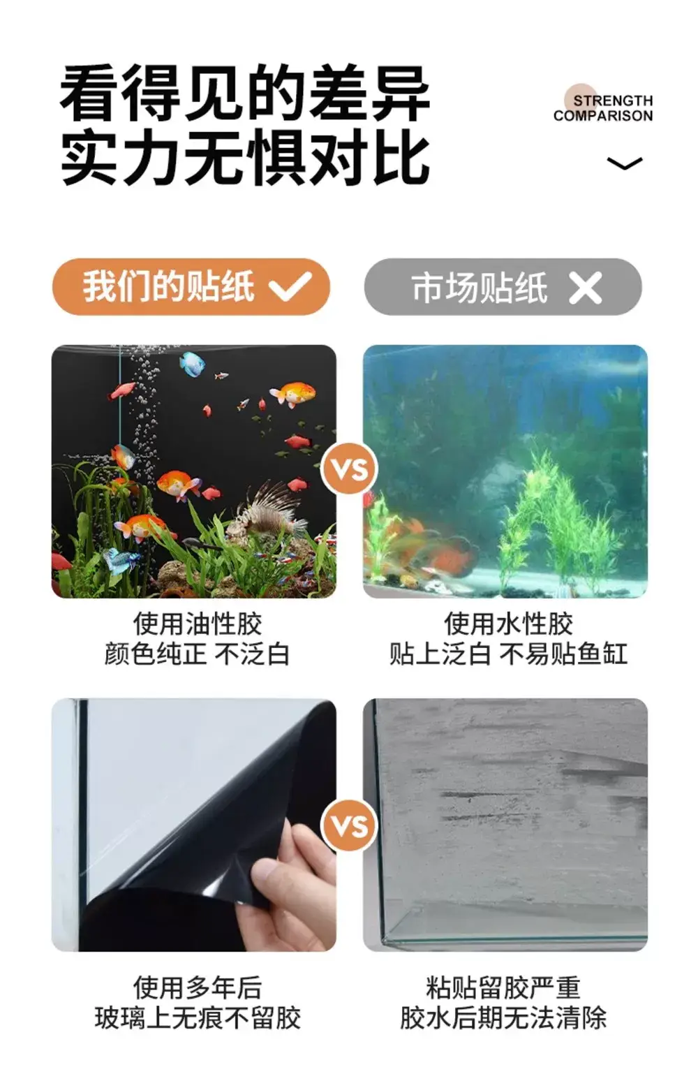 Wholesale Thickened Fish Tank Background Stickers Pure Black Electrostatic Light-Blocking Wallpaper for the Outside of the Tank Bottom Glass Film — feature 12