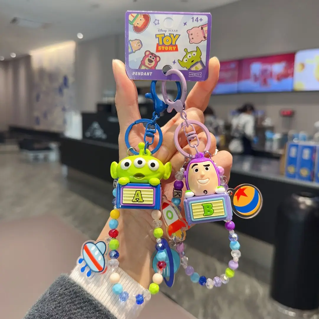 New Cartoon Merchandise Genuine Toy Story Hamm and Buzz Lightyear Dirt-Resistant Plush Keychain Bag Pendant - Image 6
