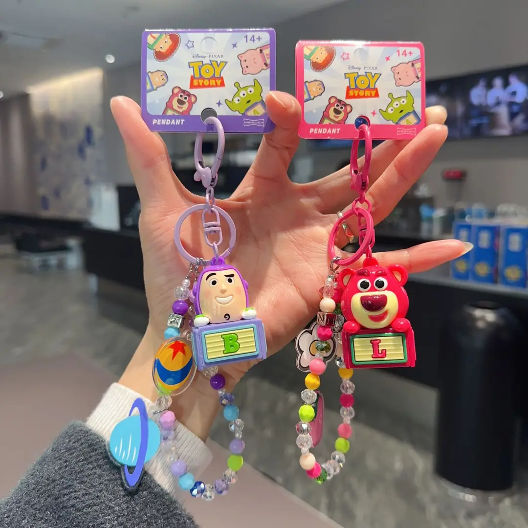 New Cartoon Merchandise Genuine Toy Story Hamm and Buzz Lightyear Dirt-Resistant Plush Keychain Bag Pendant - Image 7