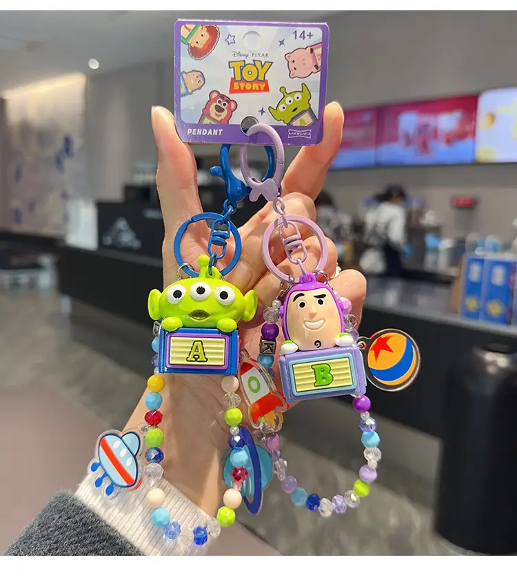 New Cartoon Merchandise Genuine Toy Story Hamm and Buzz Lightyear Dirt-Resistant Plush Keychain Bag Pendant — feature 3