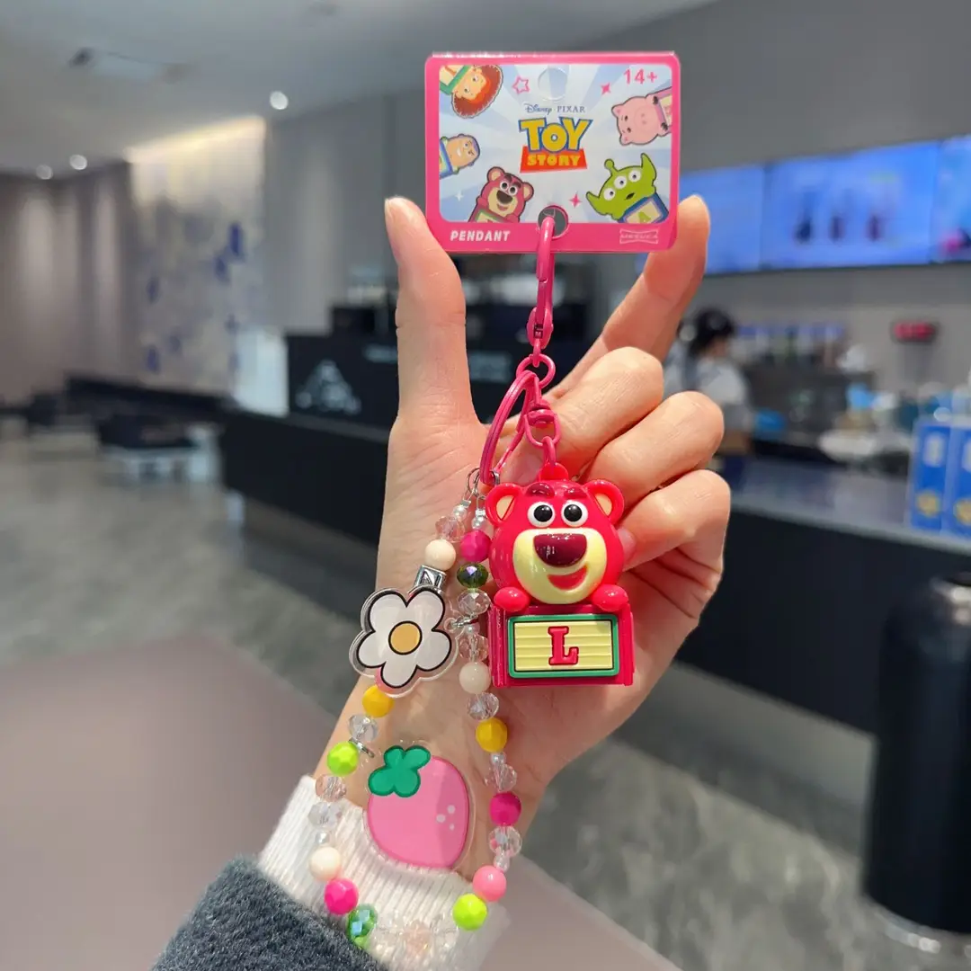 New Cartoon Merchandise Genuine Toy Story Hamm and Buzz Lightyear Dirt-Resistant Plush Keychain Bag Pendant - Image 3