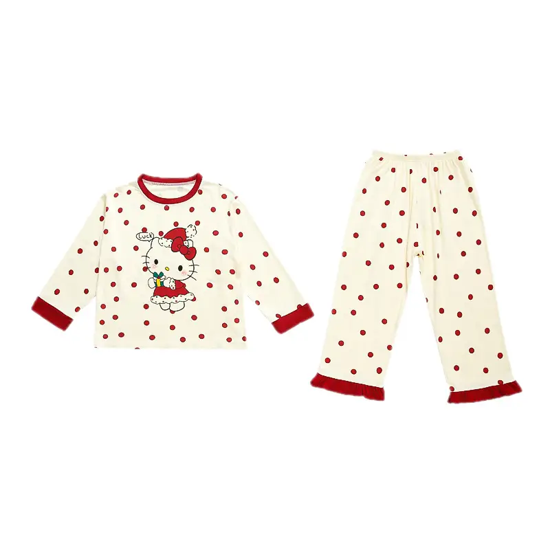 Pajamas for Girls in Spring and Autumn, Modal Thin Long-Sleeved Air-Conditioned Clothing for Girls and Babies, Cute Summer Home Clothes Set