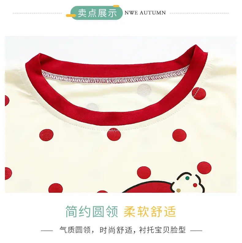 Pajamas for Girls in Spring and Autumn, Modal Thin Long-Sleeved Air-Conditioned Clothing for Girls and Babies, Cute Summer Home Clothes Set — feature 4