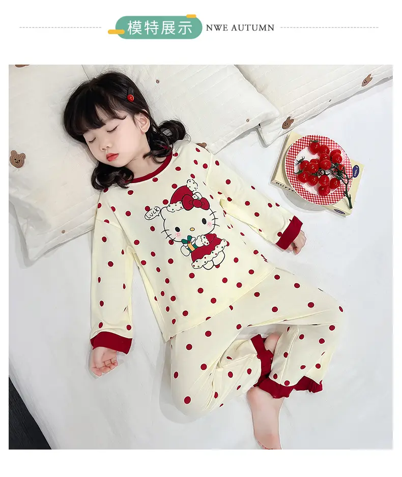 Pajamas for Girls in Spring and Autumn, Modal Thin Long-Sleeved Air-Conditioned Clothing for Girls and Babies, Cute Summer Home Clothes Set — feature 6