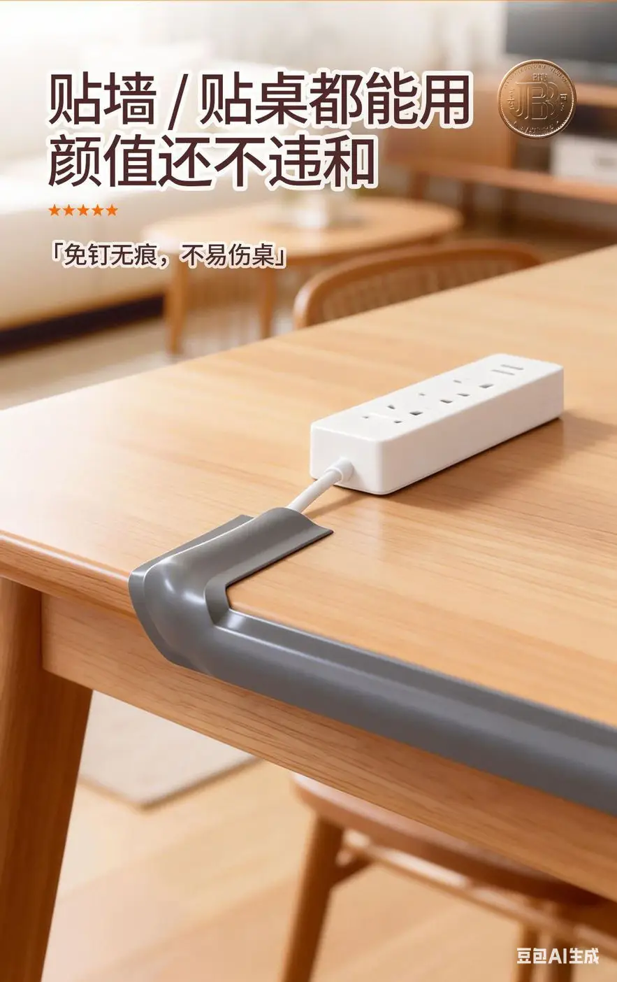 Self-Adhesive Wire Fixer for Floor, Cable Hideaway, Wire and Network Cable Organizer, Surface-Mounted Anti-Step Wire Channel — feature 11