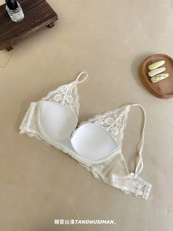 Sexy Lace Lingerie for Women with Small Busts, French Style, Enhances Appearance, Beautiful Back, Thin Straps, Gathers Side Breasts, Prevents Sagging Bra — feature 10
