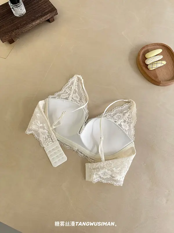 Sexy Lace Lingerie for Women with Small Busts, French Style, Enhances Appearance, Beautiful Back, Thin Straps, Gathers Side Breasts, Prevents Sagging Bra — feature 11