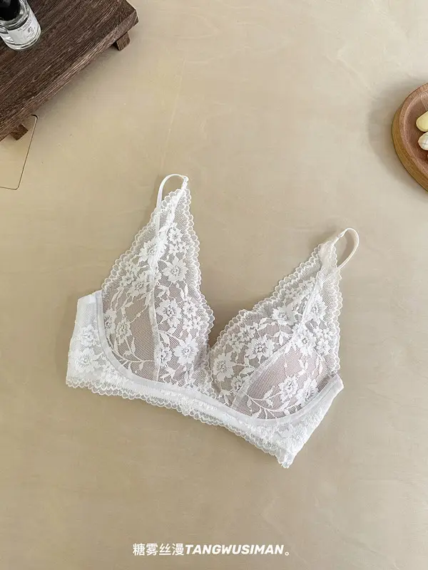 Sexy Lace Lingerie for Women with Small Busts, French Style, Enhances Appearance, Beautiful Back, Thin Straps, Gathers Side Breasts, Prevents Sagging Bra — feature 12