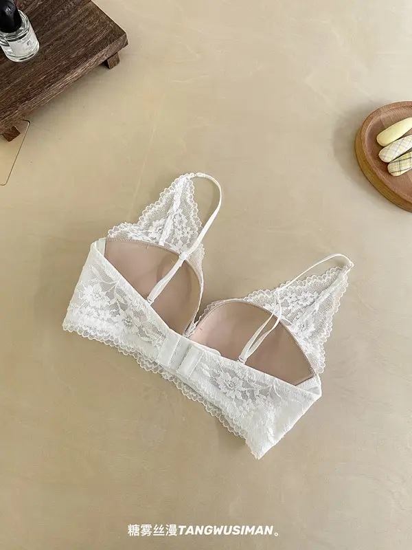 Sexy Lace Lingerie for Women with Small Busts, French Style, Enhances Appearance, Beautiful Back, Thin Straps, Gathers Side Breasts, Prevents Sagging Bra — feature 13