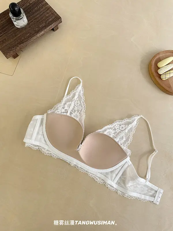 Sexy Lace Lingerie for Women with Small Busts, French Style, Enhances Appearance, Beautiful Back, Thin Straps, Gathers Side Breasts, Prevents Sagging Bra — feature 14