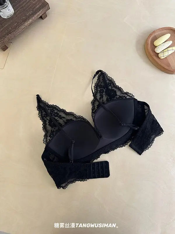 Sexy Lace Lingerie for Women with Small Busts, French Style, Enhances Appearance, Beautiful Back, Thin Straps, Gathers Side Breasts, Prevents Sagging Bra — feature 17