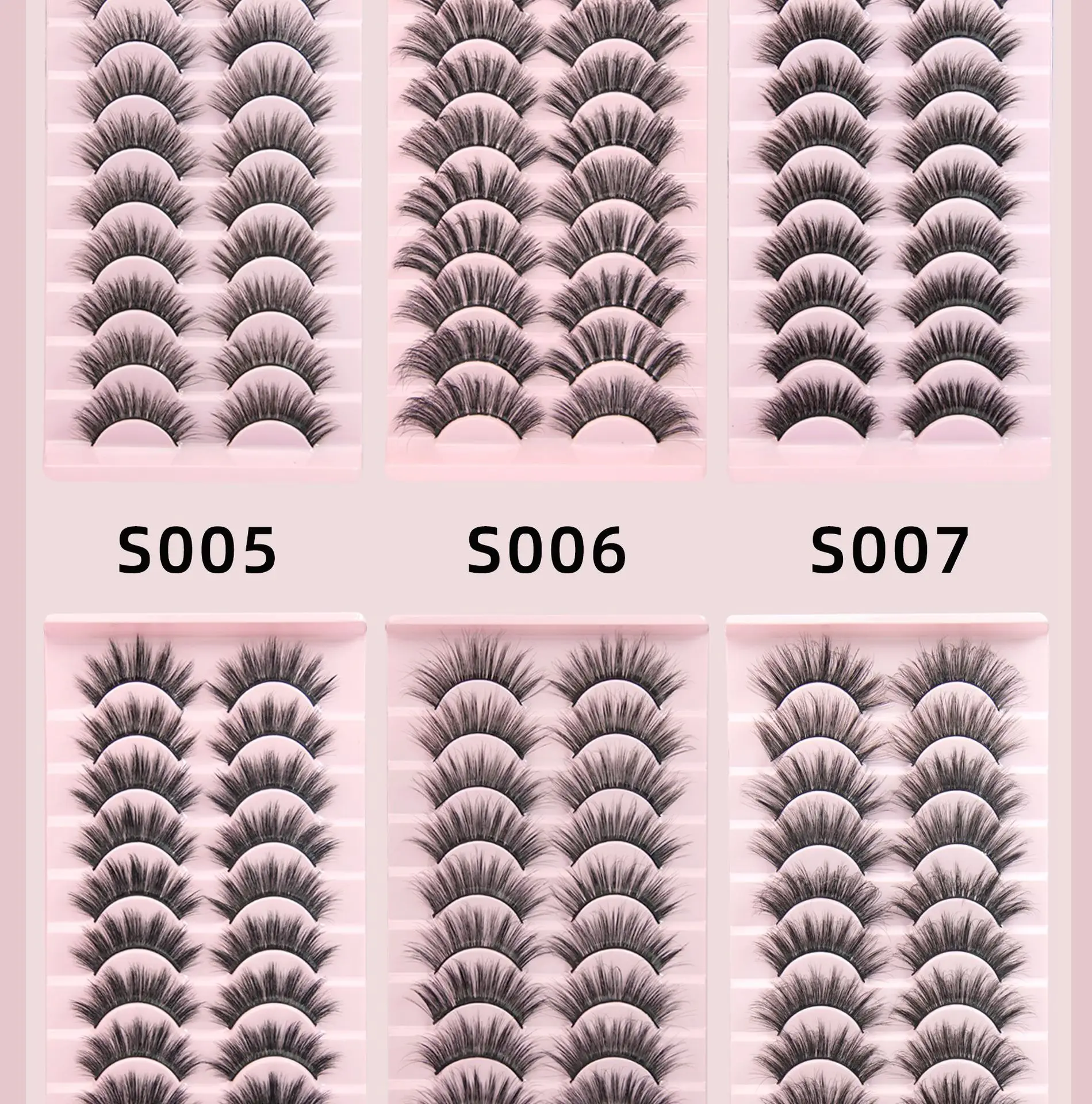 10 Pairs of 5D European and American Style False Eyelashes, Fluffy and Long, Thick Collection — feature 5