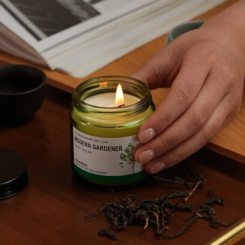 Osmanthus Longjing Scented Candle for Home Use, Long-Lasting Light Fragrance for Indoor Use, Bedroom Fragrance, Women's Incense, High-End Gift Tea Fragrance