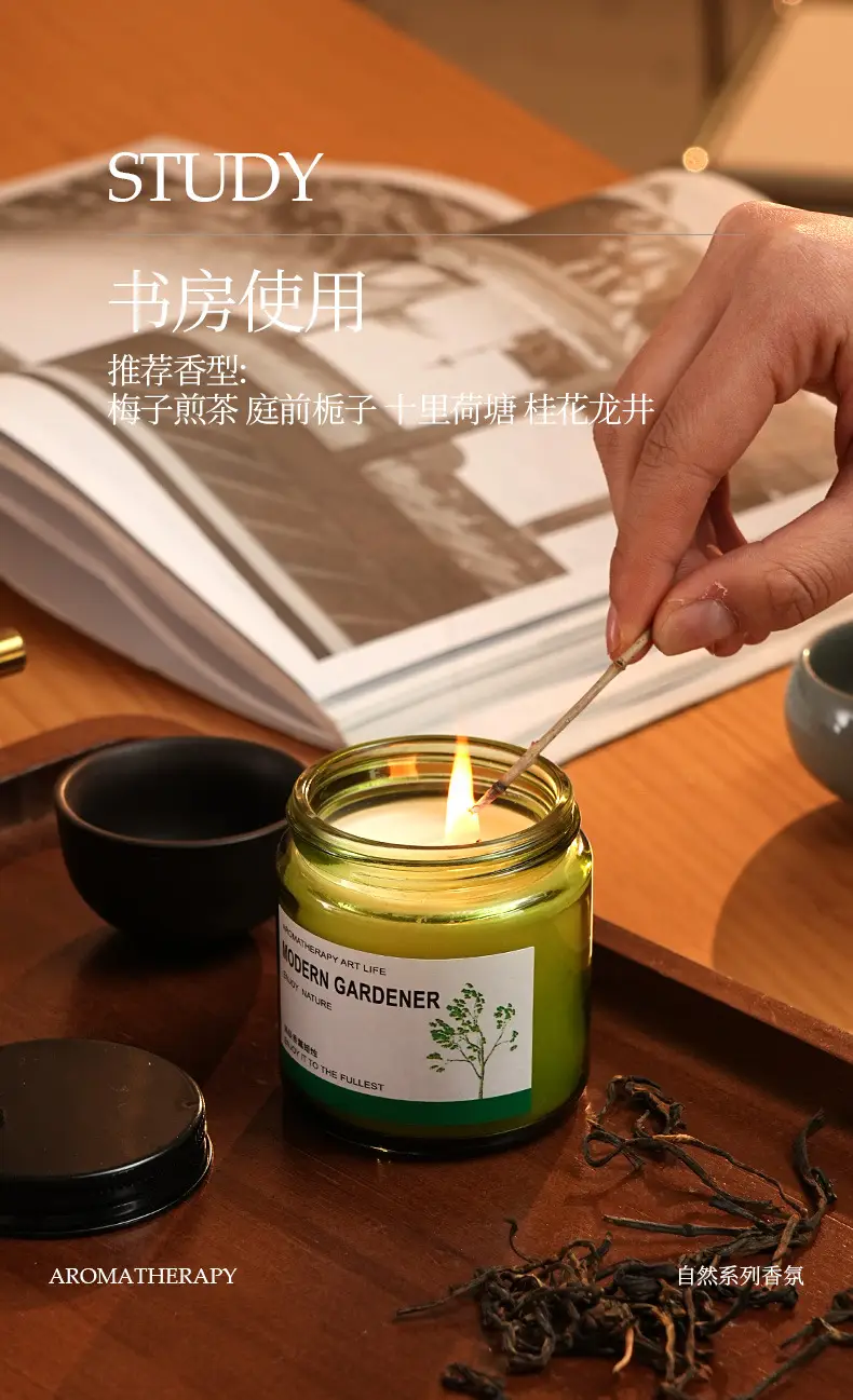 Osmanthus Longjing Scented Candle for Home Use, Long-Lasting Light Fragrance for Indoor Use, Bedroom Fragrance, Women's Incense, High-End Gift Tea Fragrance — feature 7