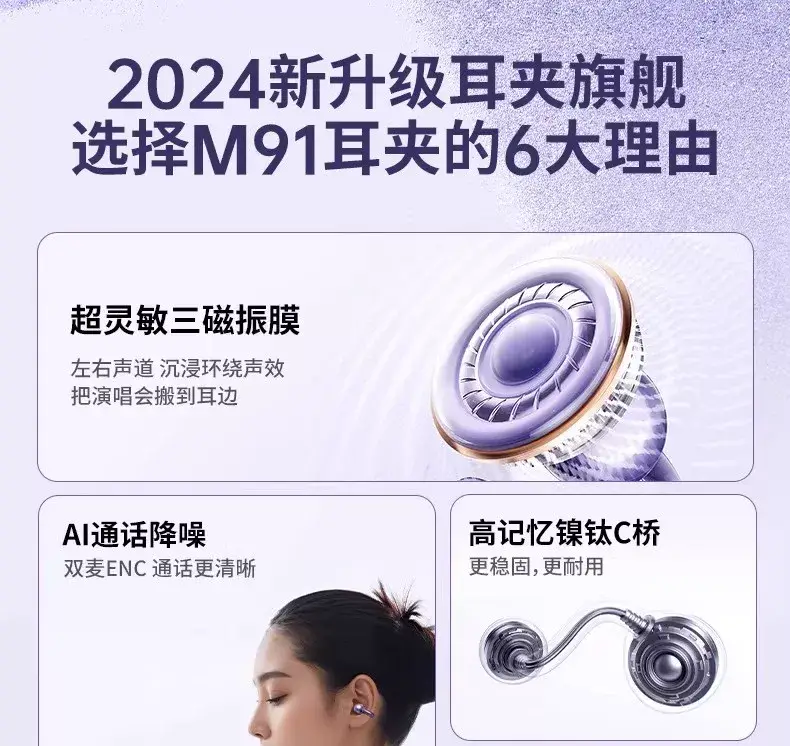 German Berlin Sound Bone Conduction Bluetooth Earphones, Ear Clip Type, New Model, High-End, Open-Style, Ultra-Long Battery Life — feature 15