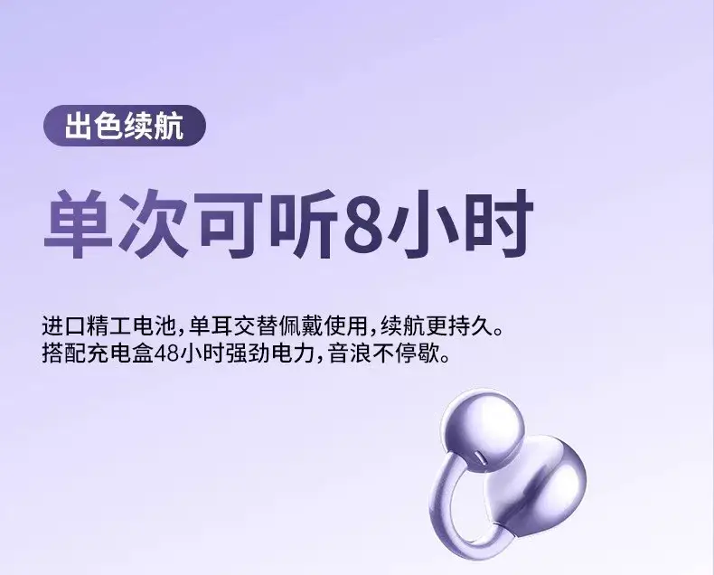 German Berlin Sound Bone Conduction Bluetooth Earphones, Ear Clip Type, New Model, High-End, Open-Style, Ultra-Long Battery Life — feature 33