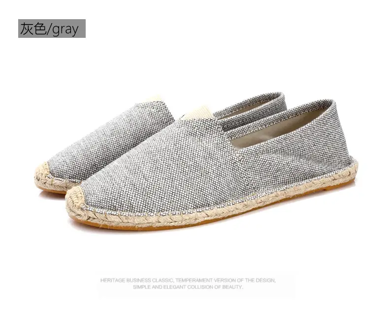 Jinjiang Handmade Cloth Shoes, Cross-Border Popular Hemp-Soled Men's Shoes, Chinese Style Canvas Shoes, Hemp-Soled Cloth Shoes, Couple's Casual Cloth Shoes — feature 36