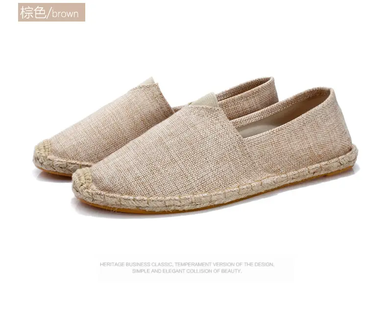 Jinjiang Handmade Cloth Shoes, Cross-Border Popular Hemp-Soled Men's Shoes, Chinese Style Canvas Shoes, Hemp-Soled Cloth Shoes, Couple's Casual Cloth Shoes — feature 39
