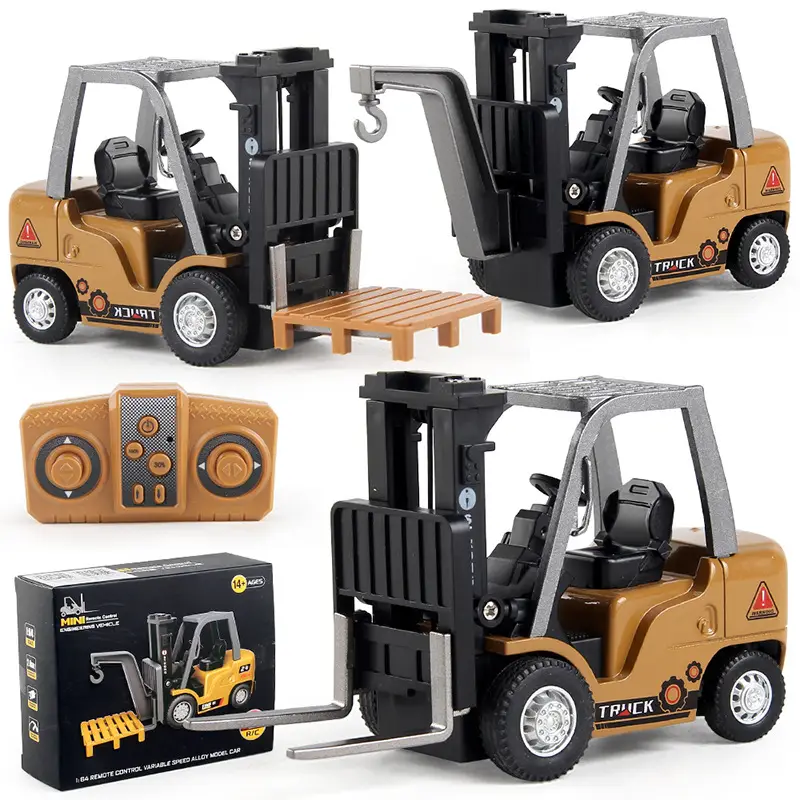 Cross-Border New Product: Simulated Mini Remote Control Crane, Adjustable Speed and Lift Height, Remote Control Forklift Engineering Vehicle