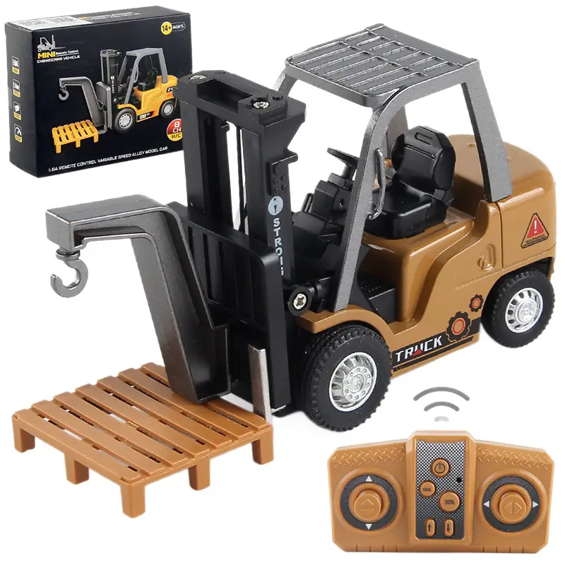 Cross-Border New Product: Simulated Mini Remote Control Crane, Adjustable Speed and Lift Height, Remote Control Forklift Engineering Vehicle
