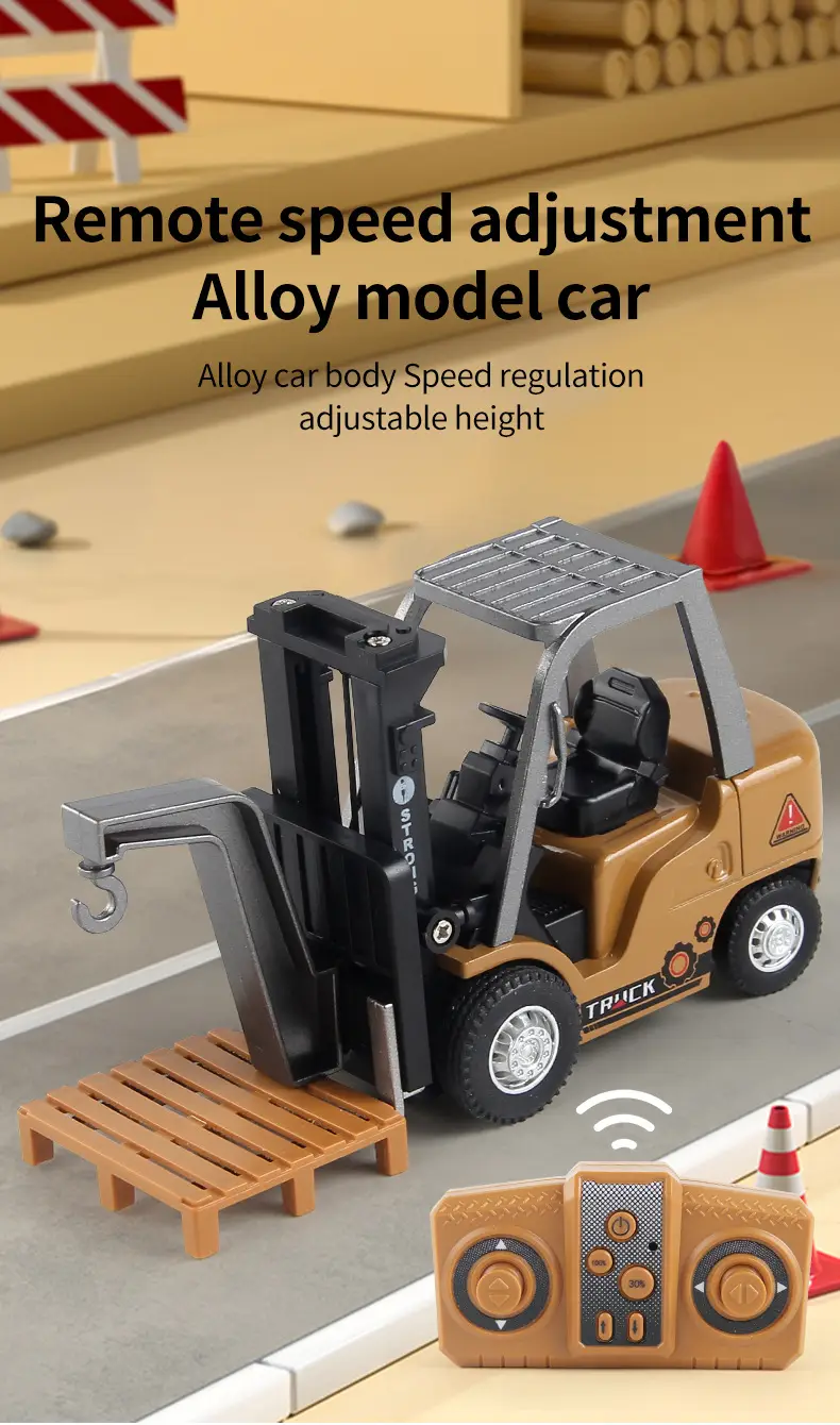 Cross-Border New Product: Simulated Mini Remote Control Crane, Adjustable Speed and Lift Height, Remote Control Forklift Engineering Vehicle — feature 13