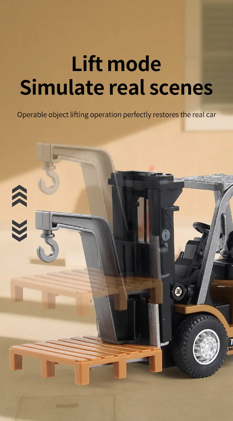 Cross-Border New Product: Simulated Mini Remote Control Crane, Adjustable Speed and Lift Height, Remote Control Forklift Engineering Vehicle — feature 17
