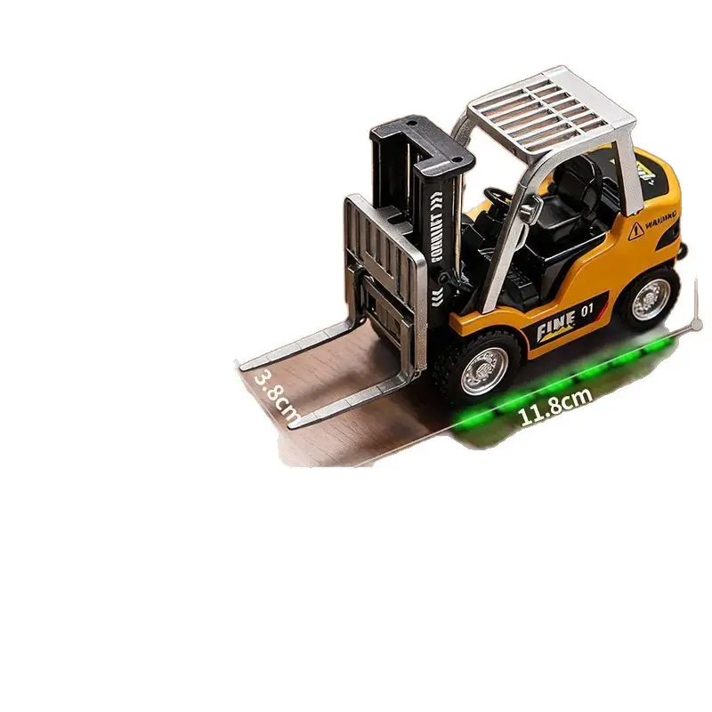 【New Product Launch】1:64 Mini Alloy Remote Control Excavator Dump Truck Forklift Desktop Stress Relief Toy