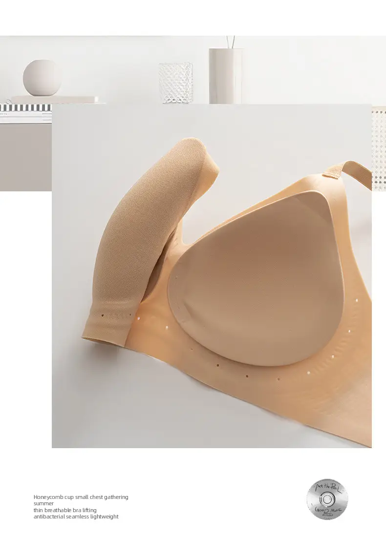 Lightweight Liquid Foundation Breathable Bra, Breathable and Comfortable, No Underwire, Gathers Side Breasts, Prevents Sagging, Seamless Underwear for Women — feature 22