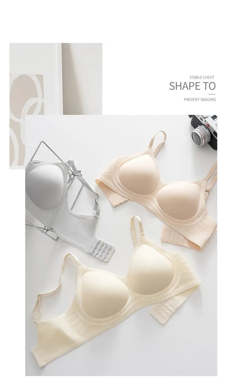 Lightweight Liquid Foundation Breathable Bra, Breathable and Comfortable, No Underwire, Gathers Side Breasts, Prevents Sagging, Seamless Underwear for Women — feature 24