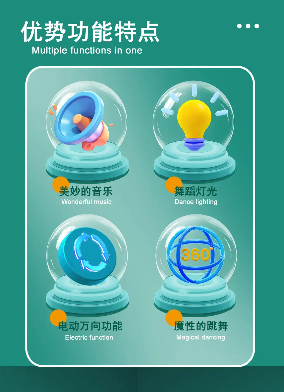 Cross-Border Electric Magical Dancing Jellyfish Octopus Automatic Sensing Obstacle Avoidance Octopus Children's Toy Small Commodity for Stall Selling — feature 4