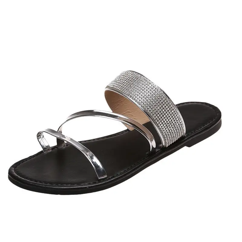 Cross-Border Slippers That Can Be Worn Outside, Large Size Rhinestone Sandals for Women, Fashionable Rhinestone Outdoor Summer Casual Sandals for Men - Image 5