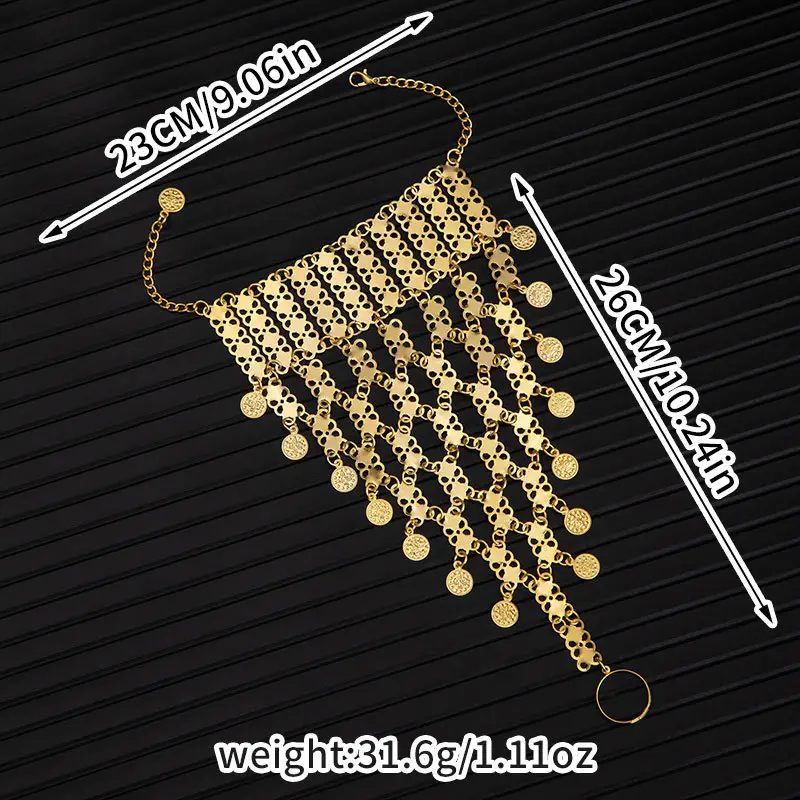 Cross-Border Hot-Selling Ethnic Style Hollow-Out Multi-Layer Bell Tassel Bracelet, Vintage Exotic Style Travel Photography Wrist Chain — feature 20