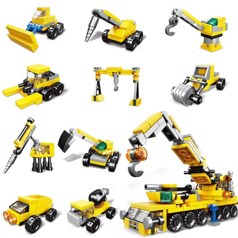 Compatible with Lego Engineering Vehicles, Excavators, Small Particle Assembly Building Blocks, Boys' Engineering Toys, Educational Children's Gifts