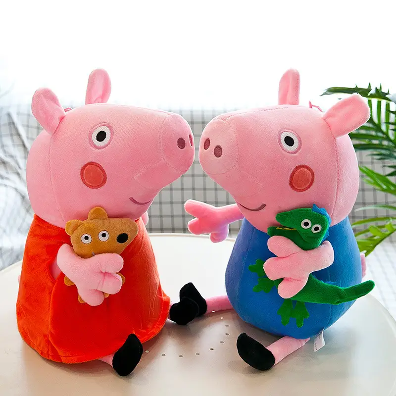 Cross-Border Peppa Pig Doll George Family of Four Plush Toys Children's Stuffed Toys Pillow Gifts Foreign Trade Wholesale