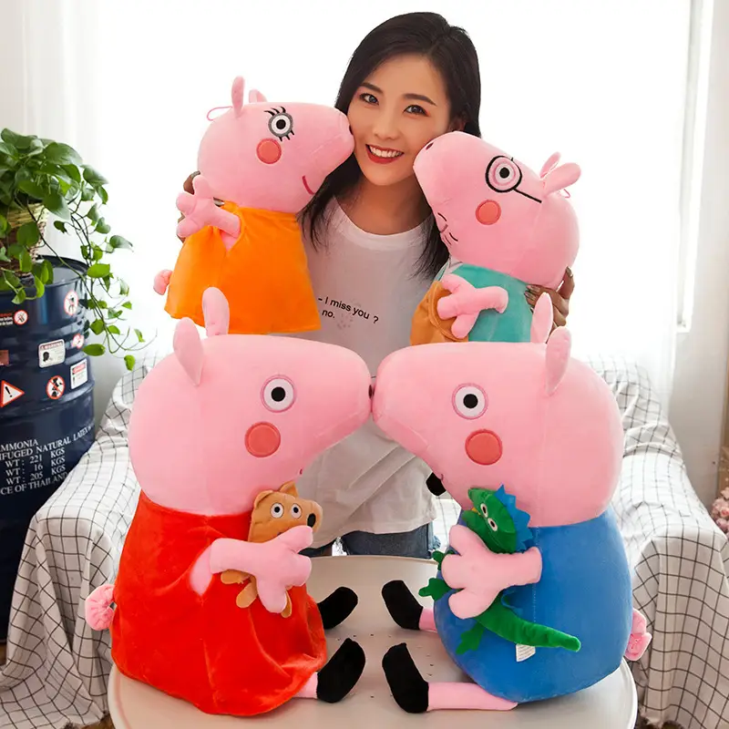 Cross-Border Peppa Pig Doll George Family of Four Plush Toys Children's Stuffed Toys Pillow Gifts Foreign Trade Wholesale