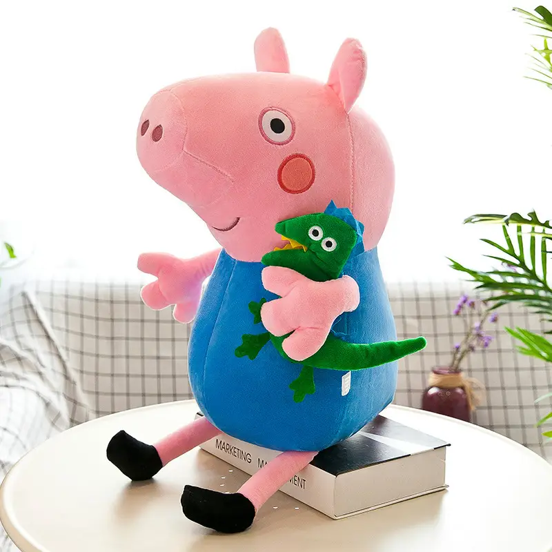 Cross-Border Peppa Pig Doll George Family of Four Plush Toys Children's Stuffed Toys Pillow Gifts Foreign Trade Wholesale