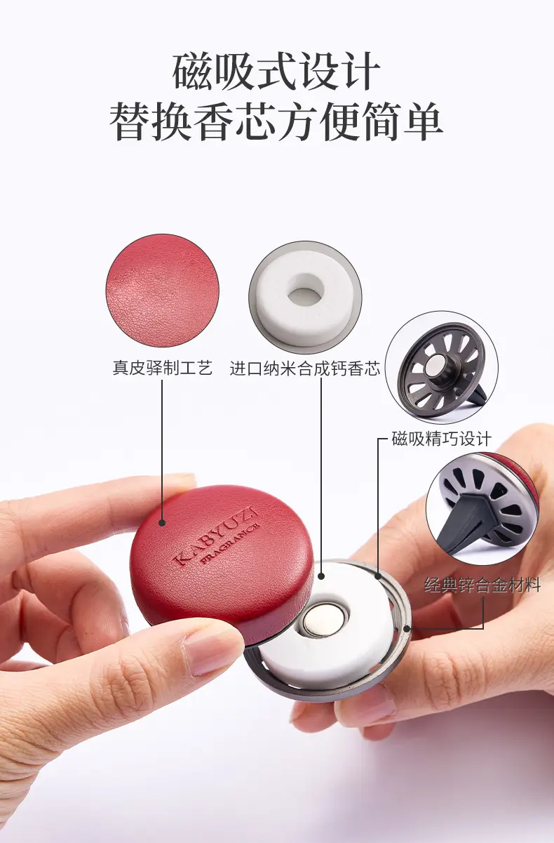 Car-Mounted Lambskin Fragrance Diffuser 2026 New Model Air Vent Aroma Diffuser High-End Luxury Ornament with Long-Lasting Fragrance for Car Use — feature 22