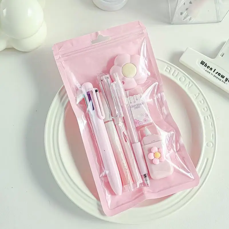 Cute Stationery Set, 7-Piece Gift Pack, High-Value Student Back-To-School and Graduation Gift, Study Stationery, Souvenir Gift