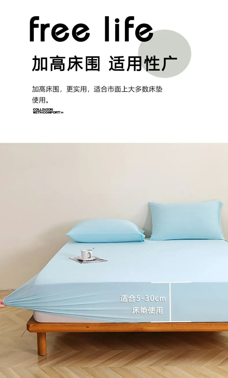 Brand Same Model Planet-Themed Cooling Nylon Deep Sleep Fitted Sheet Single Piece Bed Cover Mattress Protector Four-Season Fitted Sheet Set — feature 15