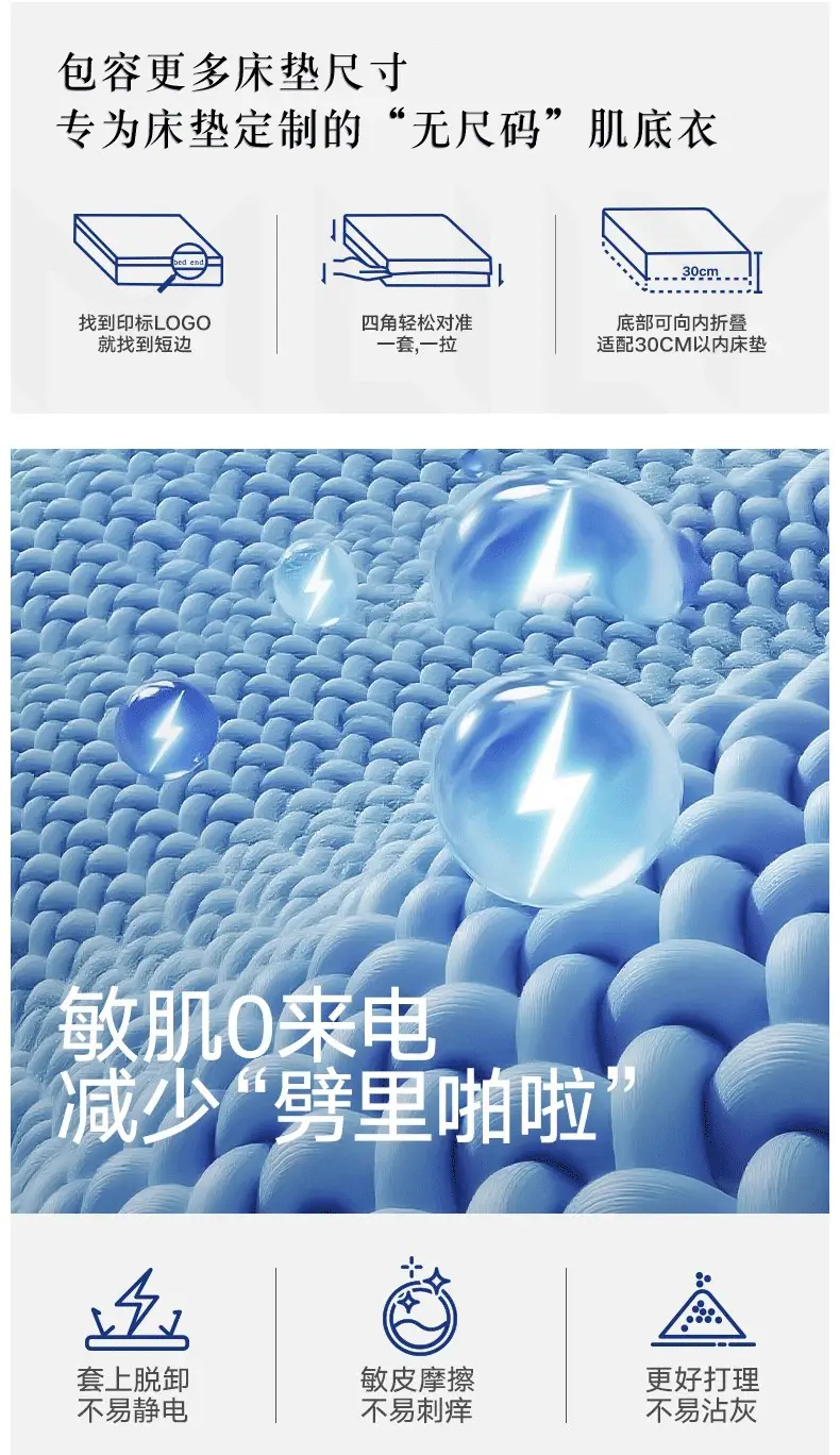 Brand Same Model Planet-Themed Cooling Nylon Deep Sleep Fitted Sheet Single Piece Bed Cover Mattress Protector Four-Season Fitted Sheet Set — feature 32