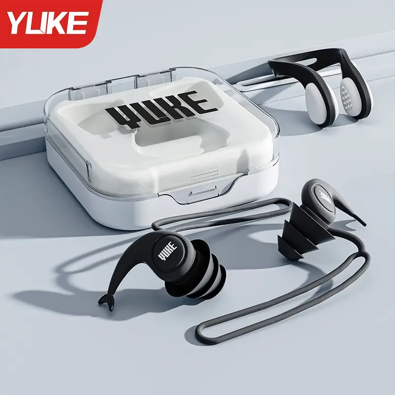 Swimming Earplugs and Nose Clip, Professional Waterproof, Non-Soundproof, for Adults and Children, Prevents Water from Entering Ears, Anti-Choking Device Set