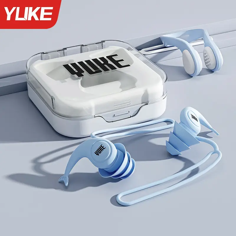 Swimming Earplugs and Nose Clip, Professional Waterproof, Non-Soundproof, for Adults and Children, Prevents Water from Entering Ears, Anti-Choking Device Set
