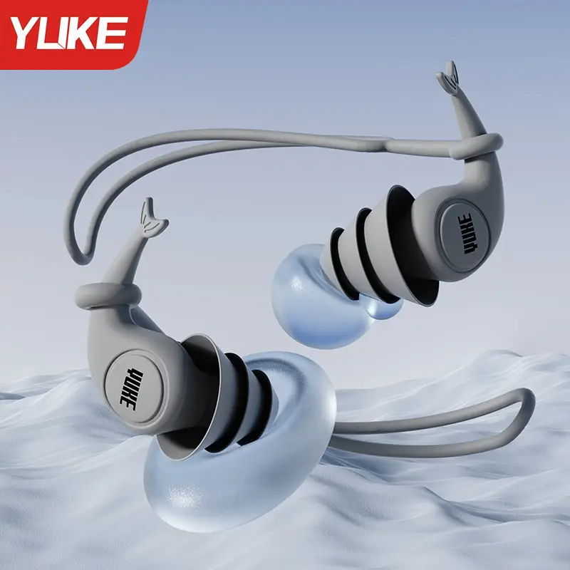 Swimming Earplugs and Nose Clip, Professional Waterproof, Non-Soundproof, for Adults and Children, Prevents Water from Entering Ears, Anti-Choking Device Set