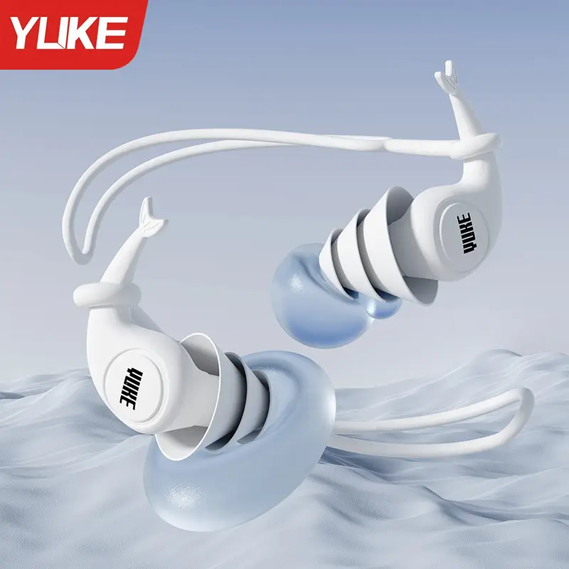 Swimming Earplugs and Nose Clip, Professional Waterproof, Non-Soundproof, for Adults and Children, Prevents Water from Entering Ears, Anti-Choking Device Set
