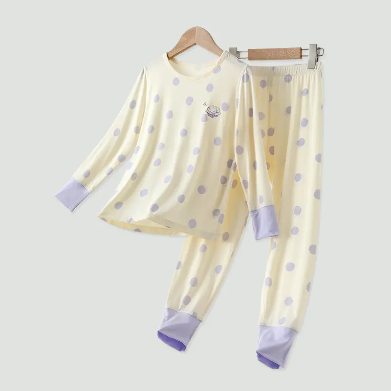 Lenzing Modal Children's Pajamas Class a Spring and Summer Girls' Autumn Clothing Cartoon Boys' Home Wear Set Thin Style
