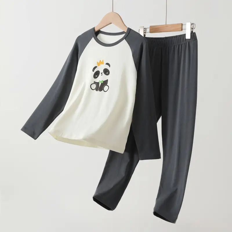 Lenzing Modal Children's Pajamas Class a Spring and Summer Girls' Autumn Clothing Cartoon Boys' Home Wear Set Thin Style