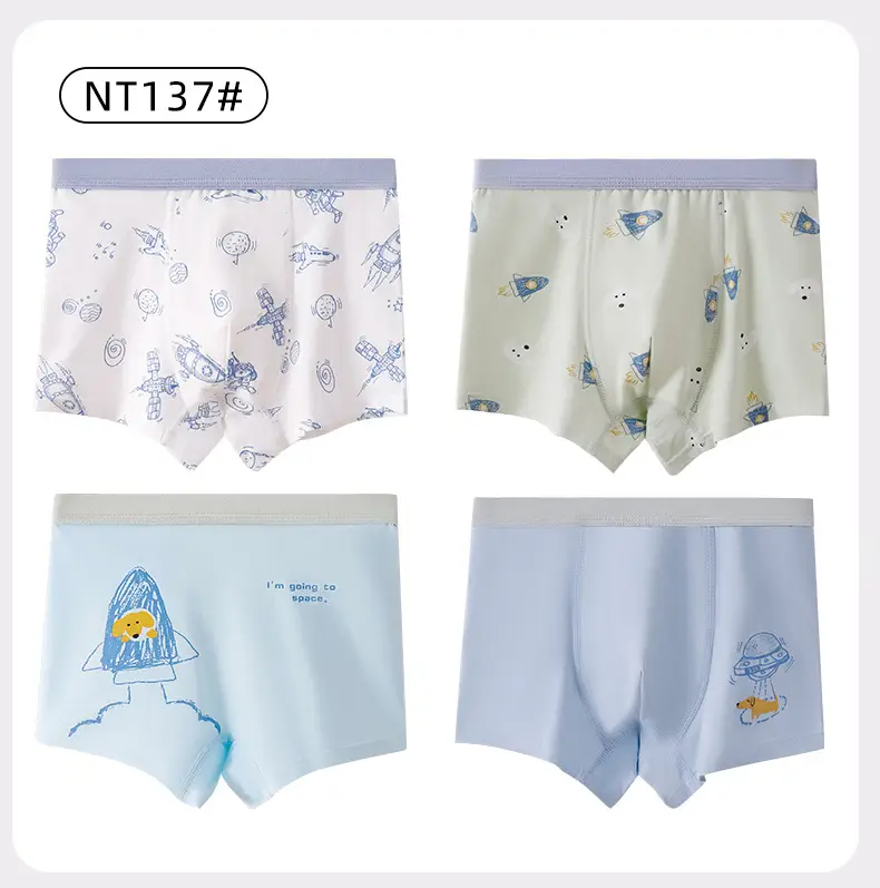 Children's Pure Cotton Baby Boys' Boxer Briefs, Breathable Cotton Shorts for Kids, 100A Antibacterial Boys' Underwear — feature 14