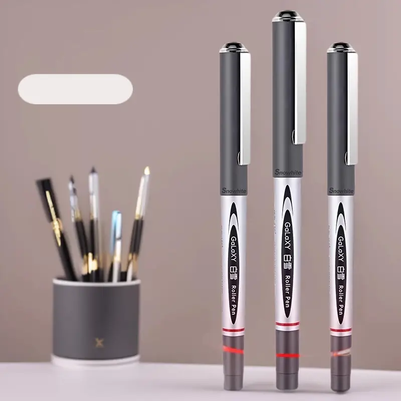Snow White 166/155 Direct Liquid Rollerball Pen for Students, Exam Gel Pen, Large Capacity Pen for Practice Questions, Can Print Logo — feature 1