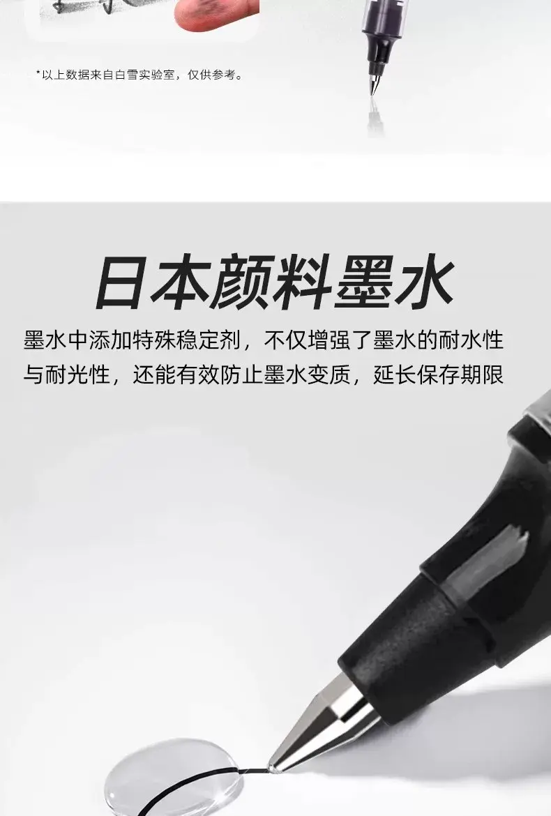 Snow White 166/155 Direct Liquid Rollerball Pen for Students, Exam Gel Pen, Large Capacity Pen for Practice Questions, Can Print Logo — feature 7